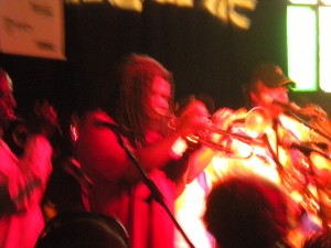 Jeff Lofton playing with the Dirty Dozen Brass Band