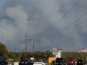 Smoke from the Bastrop Fires