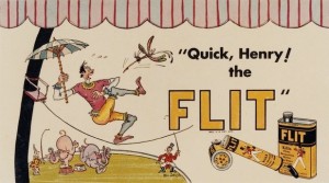 Quick, Henry, the Flit! Ad for insect repellent by Dr. Seuss